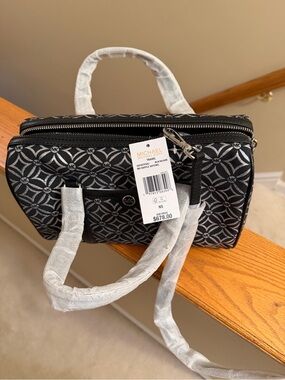 Michael Kors Black & Silver Signature Mini Satchel